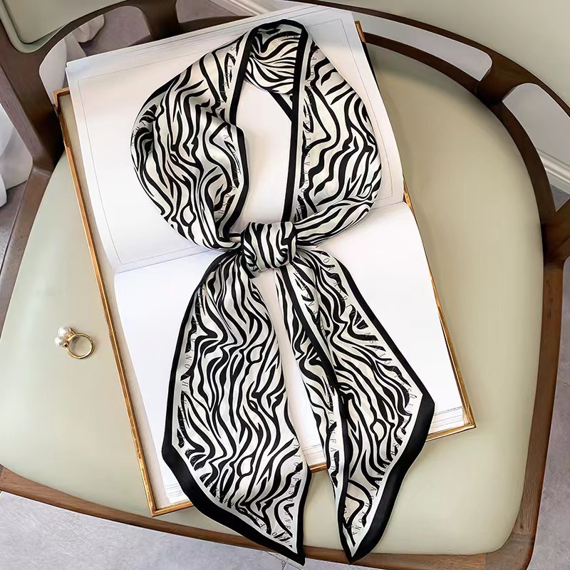 Discount Luxury Bags - Luxury Zebra Print Silk Square Scarf
