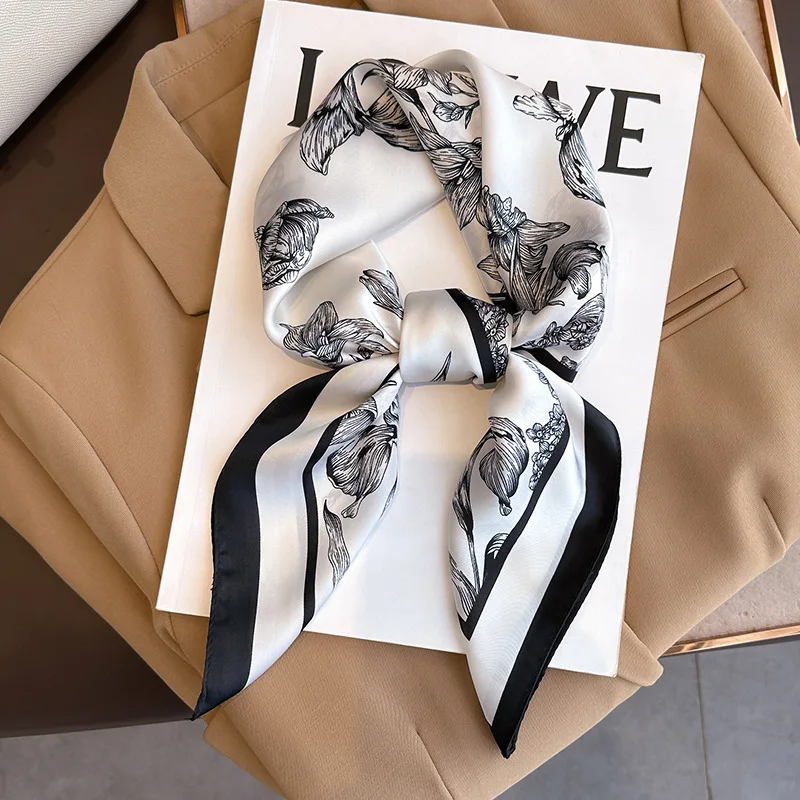 Discount Luxury Bags - 70*70cm Luxury Floral Print Silk Square