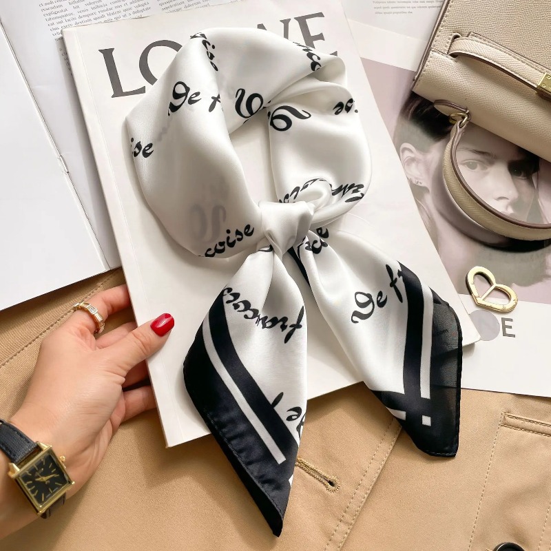 Discount Luxury Bags - Women Luxury Silk Satin Square Scarf