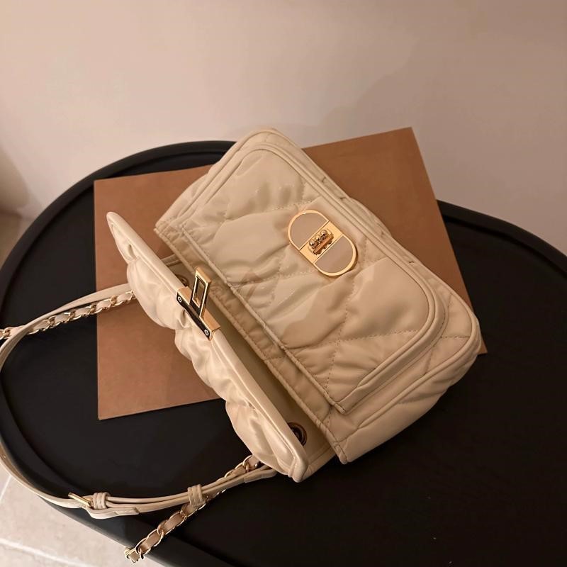 Elegant Pleated Chain Handbag  - Quiet Luxury Bags Crossbody ulasan dan harga