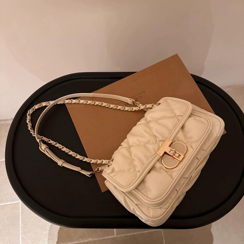 Elegant Pleated Chain Handbag  - Quiet Luxury Bags Crossbody ulasan dan harga
