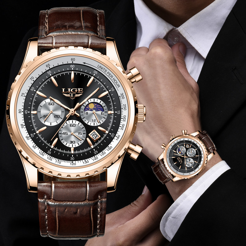 New Fashion Mens Watches LIGE  - Luxury Bags Brands List ulasan dan harga