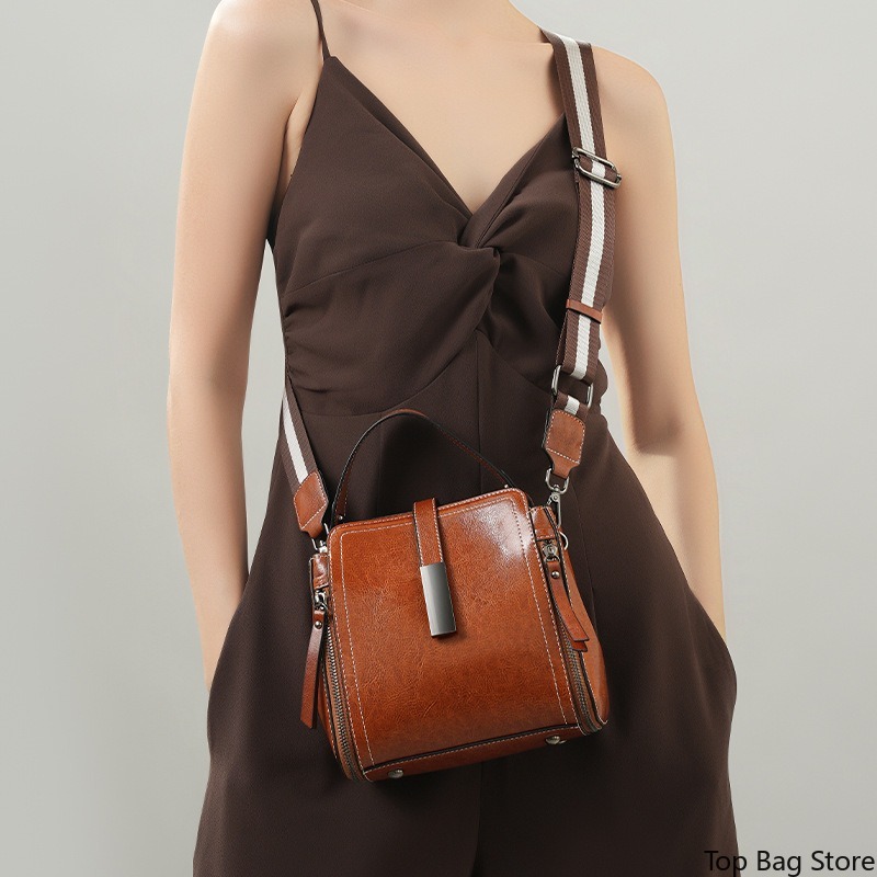 Genuine Leather Crossbody Bag  - Quiet Luxury Bags Crossbody ulasan dan harga