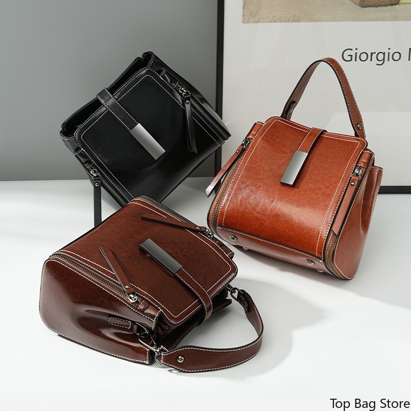 Genuine Leather Crossbody Bag  - Quiet Luxury Bags Crossbody ulasan dan harga