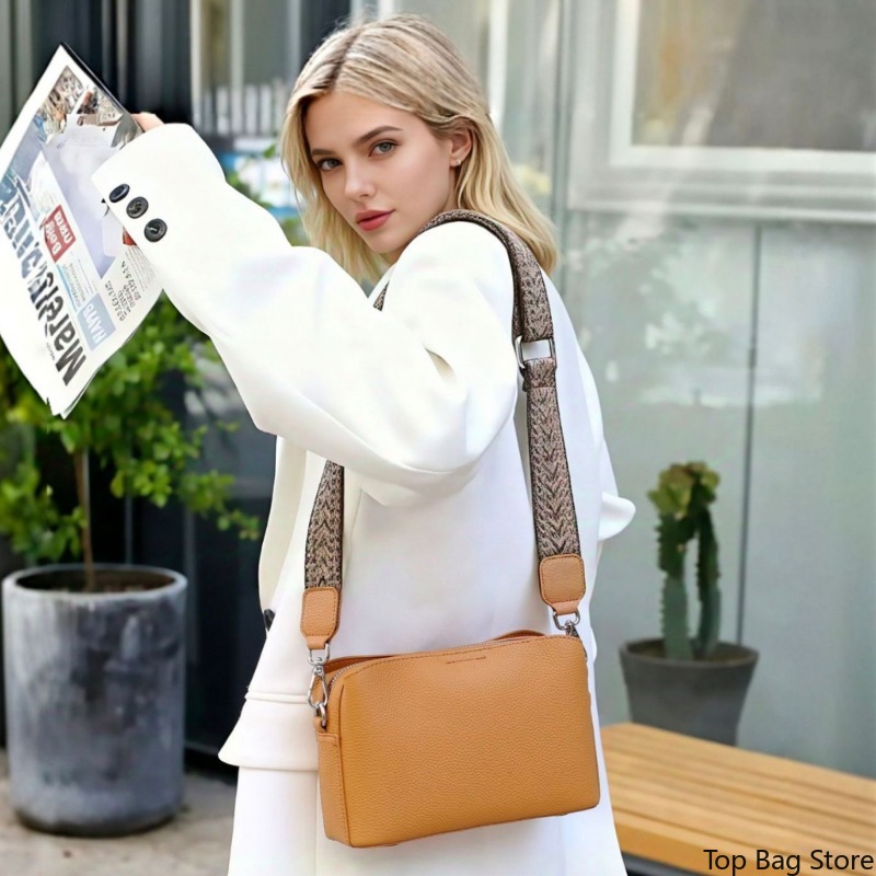 Genuine Leather Square Crossbo - Quiet Luxury Bags Crossbody ulasan dan harga