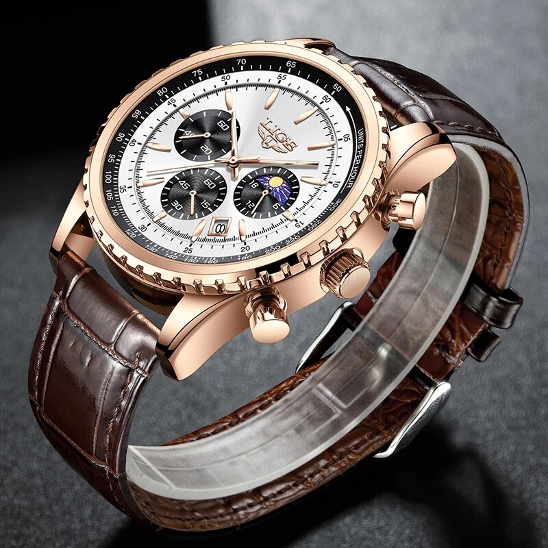 LIGE New Mens Watches Top Bran - Luxury Bags Brands List ulasan dan harga