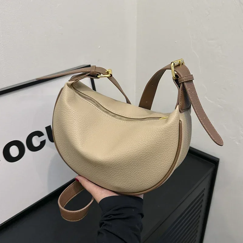 Fashion Solid PU Hobos Shoulde - Luxury Bags On Sales ulasan dan harga