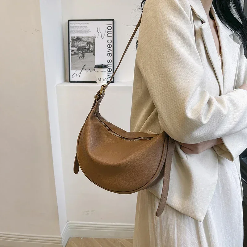 Fashion Solid PU Hobos Shoulde - Luxury Bags On Sales ulasan dan harga