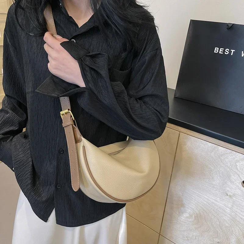 Fashion Solid PU Hobos Shoulde - Luxury Bags On Sales ulasan dan harga