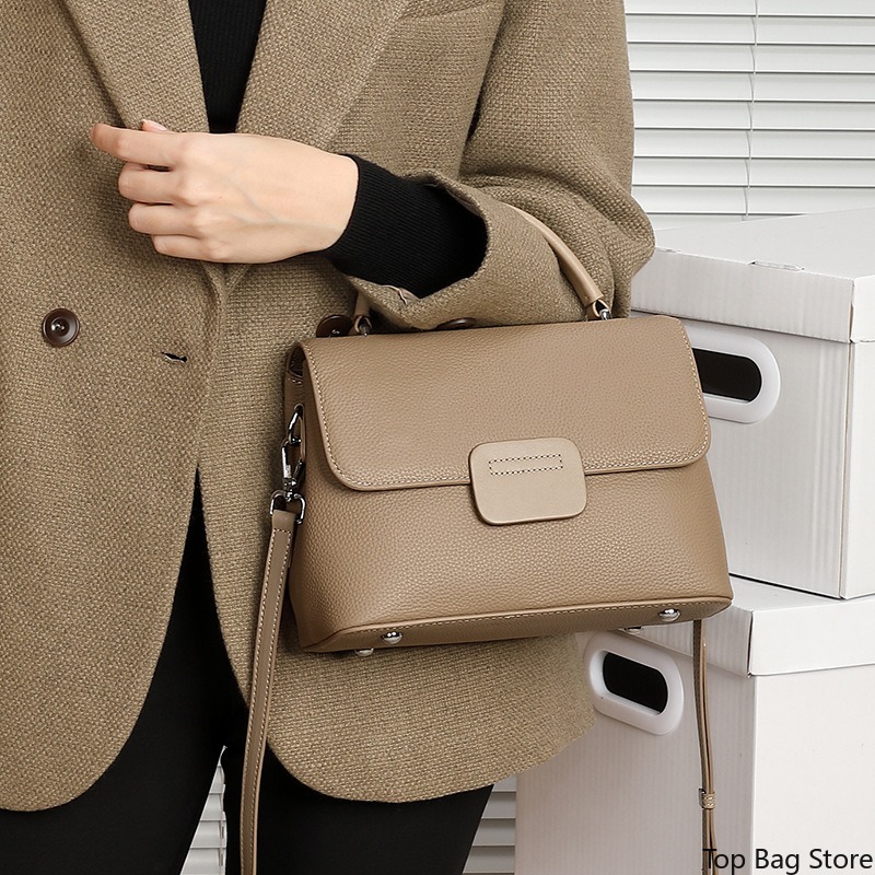 Genuine Leather Shoulder Bag f - Quiet Luxury Bags Crossbody ulasan dan harga